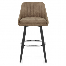 Wildleder Barhocker - Hamilton Braun