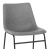 Kunstleder Stuhl - Bucket Grau