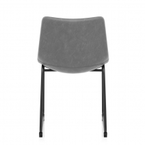 Kunstleder Stuhl - Bucket Grau