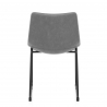 Kunstleder Stuhl - Bucket Grau