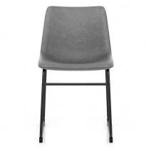 Kunstleder Stuhl - Bucket Grau