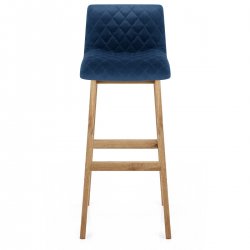 Samt Barhocker - Colt Blau