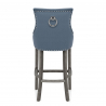 Stoff Barhocker Grau - Ascot Blau