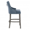 Stoff Barhocker Grau - Ascot Blau