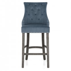 Stoff Barhocker Grau - Ascot Blau