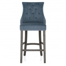 Stoff Barhocker Grau - Ascot Blau