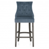 Stoff Barhocker Grau - Ascot Blau