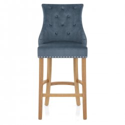 Stoffbarhocker - Ascot - Eiche Dunkelgrau