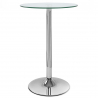 Glastisch Chrom - Vetro Poseur Transparent
