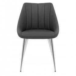 Kunstleder Esszimmerstuhl - Tempo Dunkelgrau