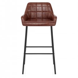 Antik Kunstleder barhocker - Hoch Falcon Braun
