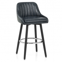 Antik Kunstleder Barhocker - Hamilton Gris
