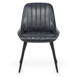 Kunstleder Esszimmerstuhl - Mustang Blau