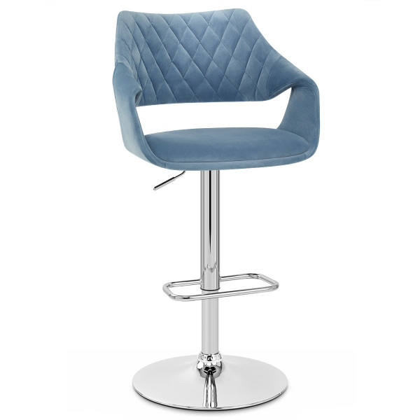 Samtstoff Barhocker - Fairfield Blau Samtstoff Barhocker - Fairfield Blau