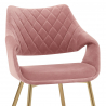 Samt Esszimmerstuhl Gold – Fairfield Pink