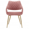 Samt Esszimmerstuhl Gold – Fairfield Pink
