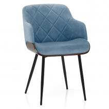 Samt Esszimmerstuhl – Dakota Blau