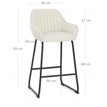 Echtleder Barhocker  - Kanto Beige