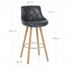 Kunstleder Barhocker Antik - Fuse Grau