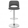 Kunstleder Barhocker Chrom - Hugo Grau