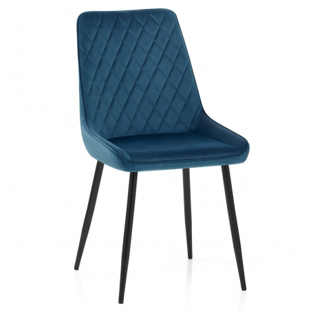 Esszimmerstuhl Samt - Chevy Blau