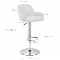 Kunstleder Barhocker Chrom - Sassi