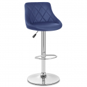 Kunstleder Barhocker Chrom - Stitch Schwarz