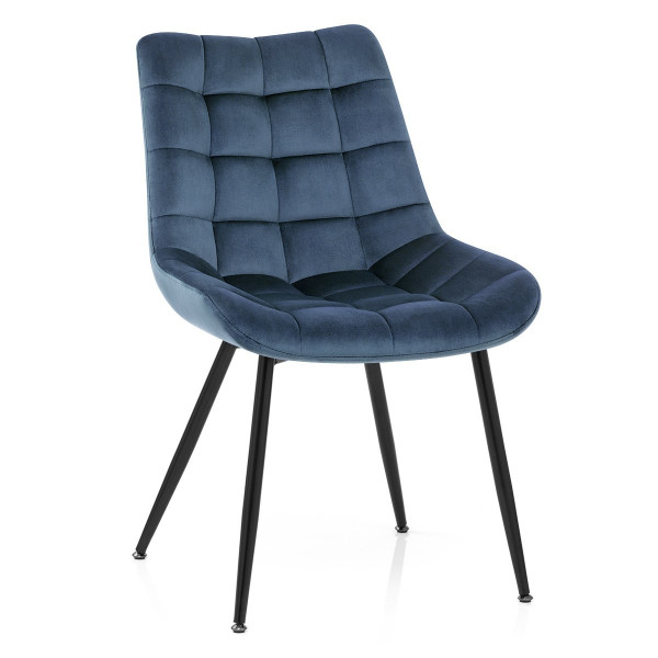 Esszimmerstuhl Samt - Lisbon - Blau Esszimmerstuhl Samt - Lisbon - Blau