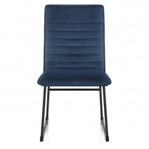 Esszimmerstuhl Samt - Chevelle - Blau