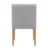 Stoff Stuhl Eiche - Chatsworth Grau