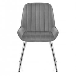 Samt Esszimmerstuhl Chrom - Mustang Gelb