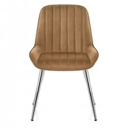 Samt Esszimmerstuhl Chrom - Mustang Gelb