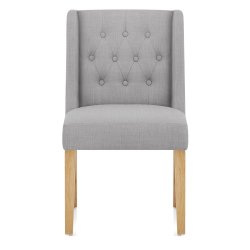 Stoff Stuhl Eiche - Chatsworth Grau