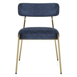 Stoff Esszimmerstuhl Gold -...