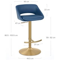 Barhocker Gebürstetes Gold - Tulsa