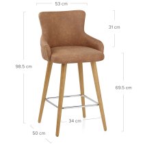 Holzbarhocker Kunstleder - Diablo