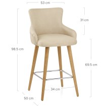 Holzbarhocker Kunstleder - Diablo