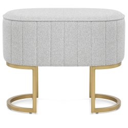 Stoffhocker Gebürstet Gold...