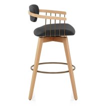 Eichen Barhocker Echtleder - Electra