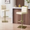 Echtleder Barhocker gebürstet Gold - Lush