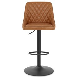 Barhocker Echtleder -...