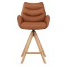Echtleder Holz-Barhocker - Madrid