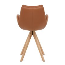 Echtleder Holz-Barhocker - Madrid