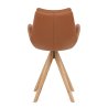 Echtleder Holz-Barhocker - Madrid