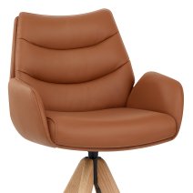 Echtleder Holz-Barhocker - Madrid