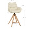 Echtleder Holz-Barhocker - Madrid