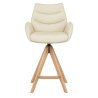 Echtleder Holz-Barhocker - Madrid