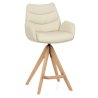 Echtleder Holz-Barhocker - Madrid