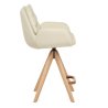 Echtleder Holz-Barhocker - Madrid