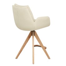 Echtleder Holz-Barhocker - Madrid